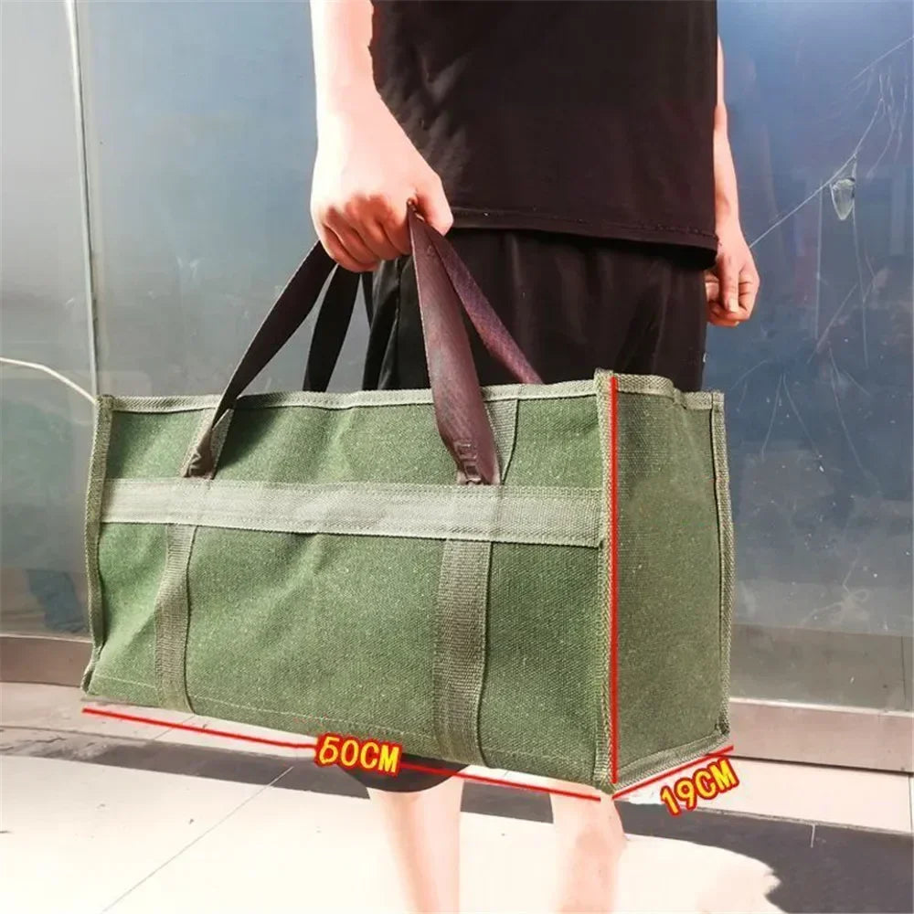 Heavy-duty canvas tool bag organizer
