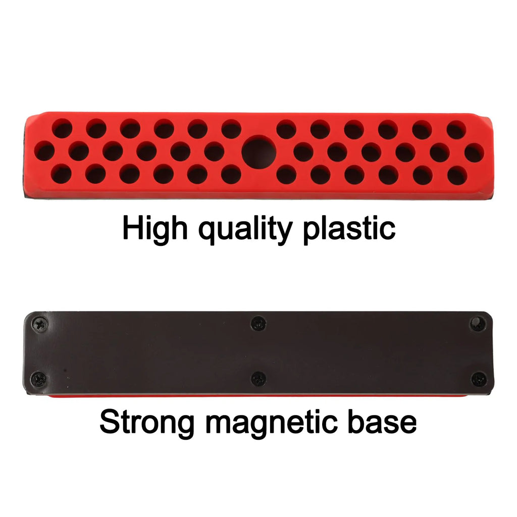 43-hole magnetic hex bit organizer for 1/4 inch bits