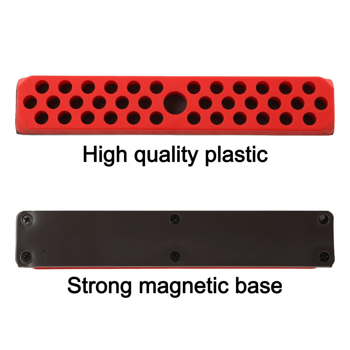 43-hole magnetic hex bit organizer for 1/4 inch bits
