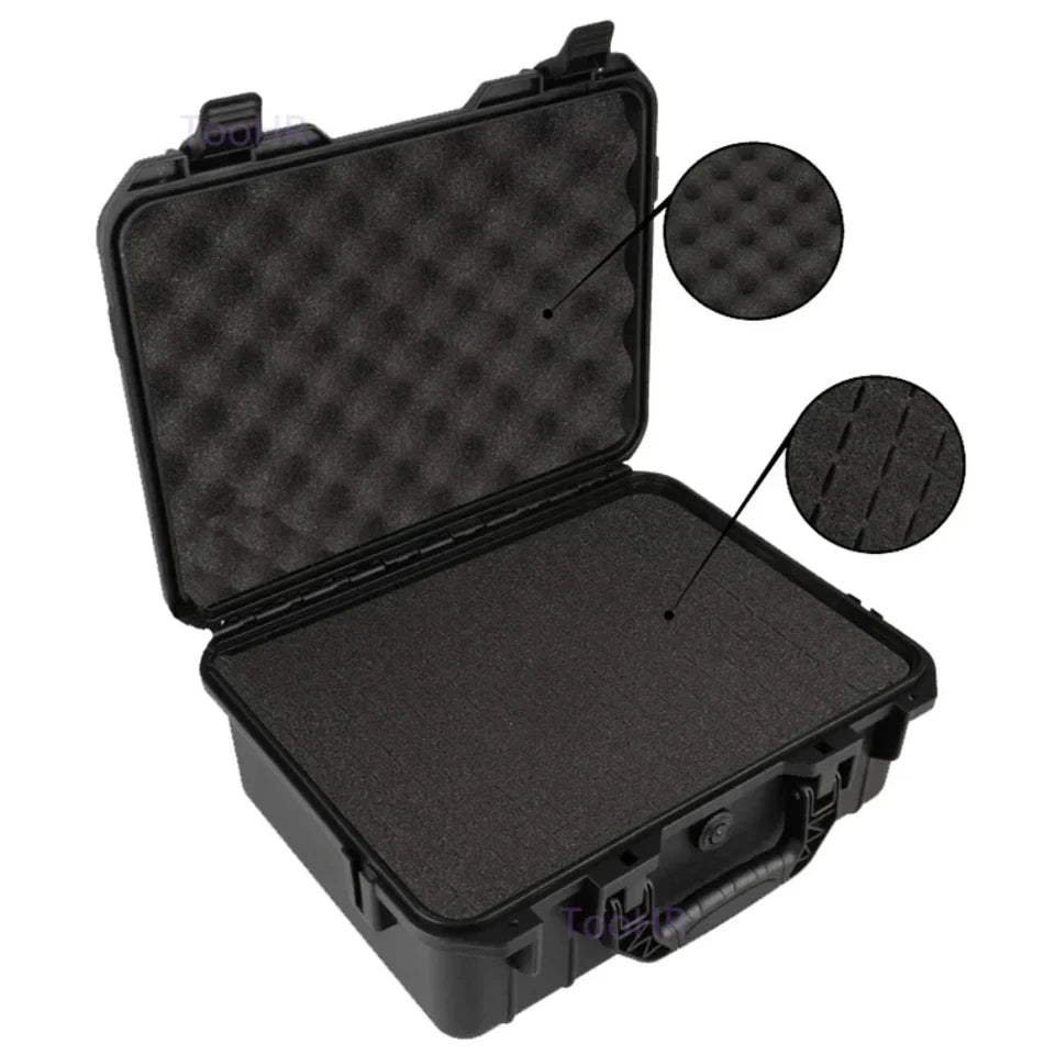 Hard-shell carrying case with pre-cut foam insert