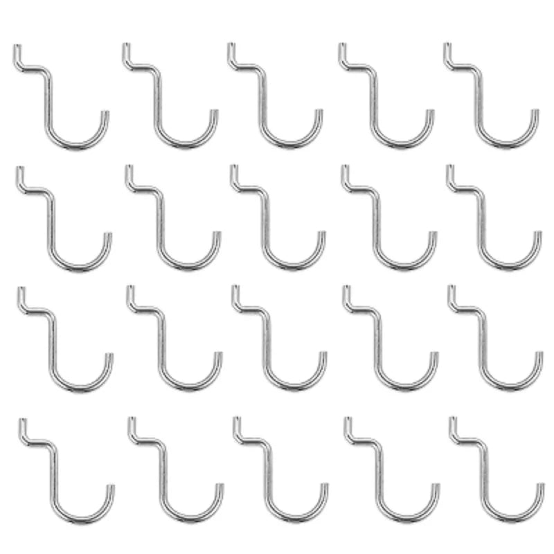 20-piece metal pegboard hook set