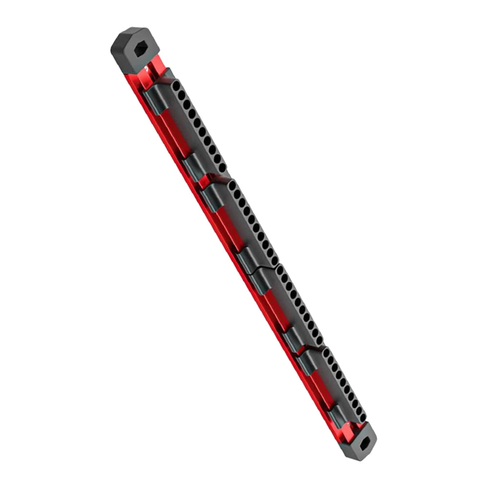 40-hole magnetic aluminum organizer for 1/4 inch hex bits