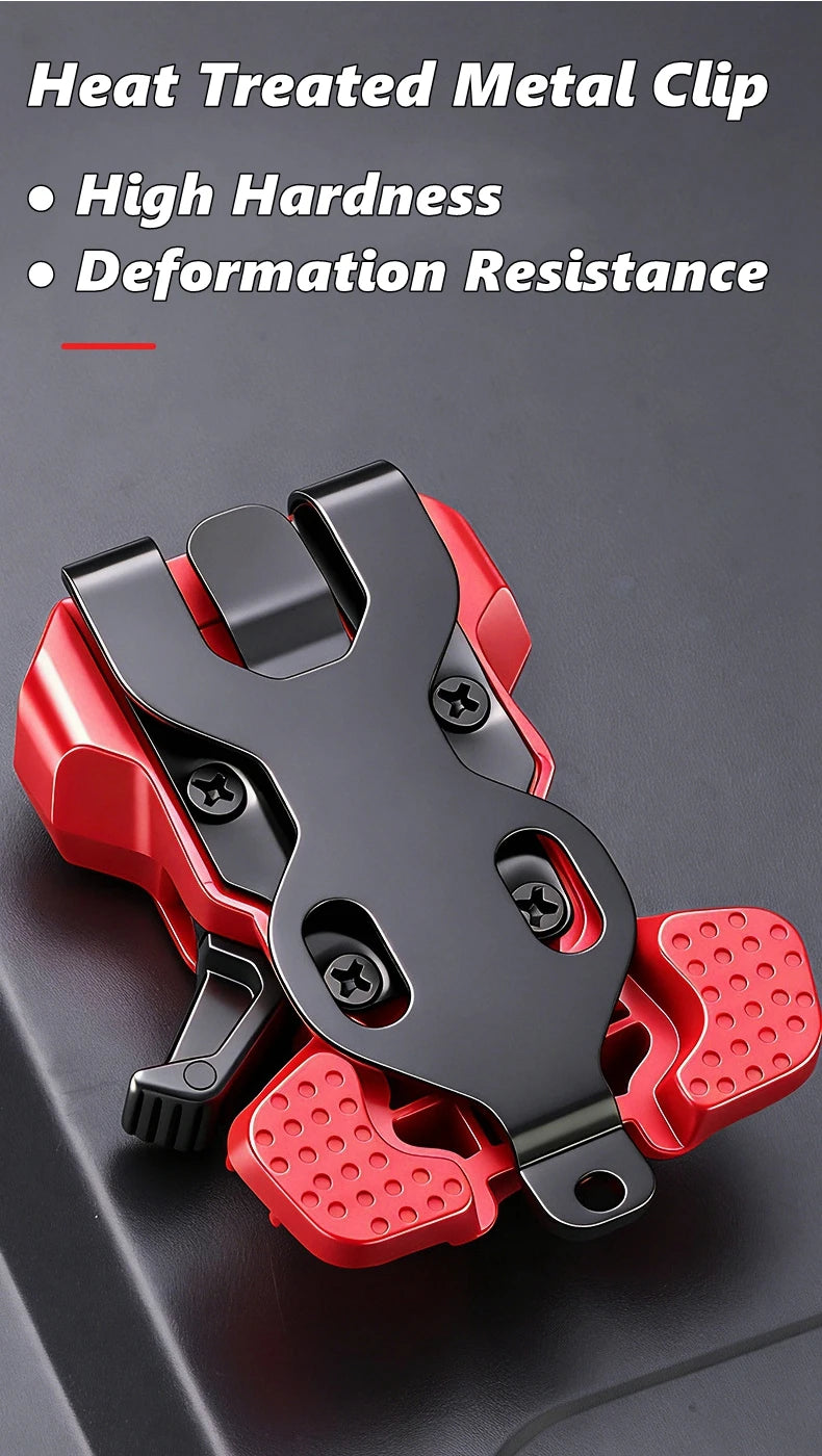 Quick-release drill holster with auto-lock belt clip