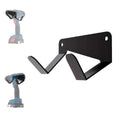 Heavy-duty metal wall tool rack with drill holder