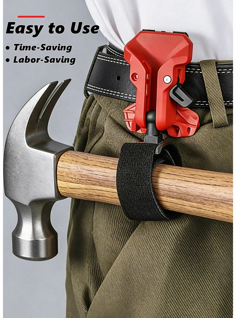 Quick-release drill holster with auto-lock belt clip