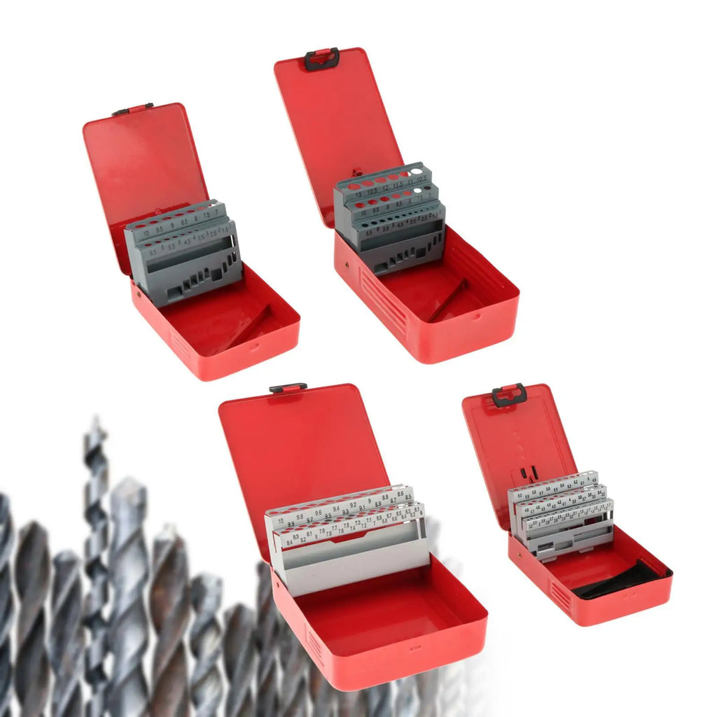 Metal drill bit index case organizer