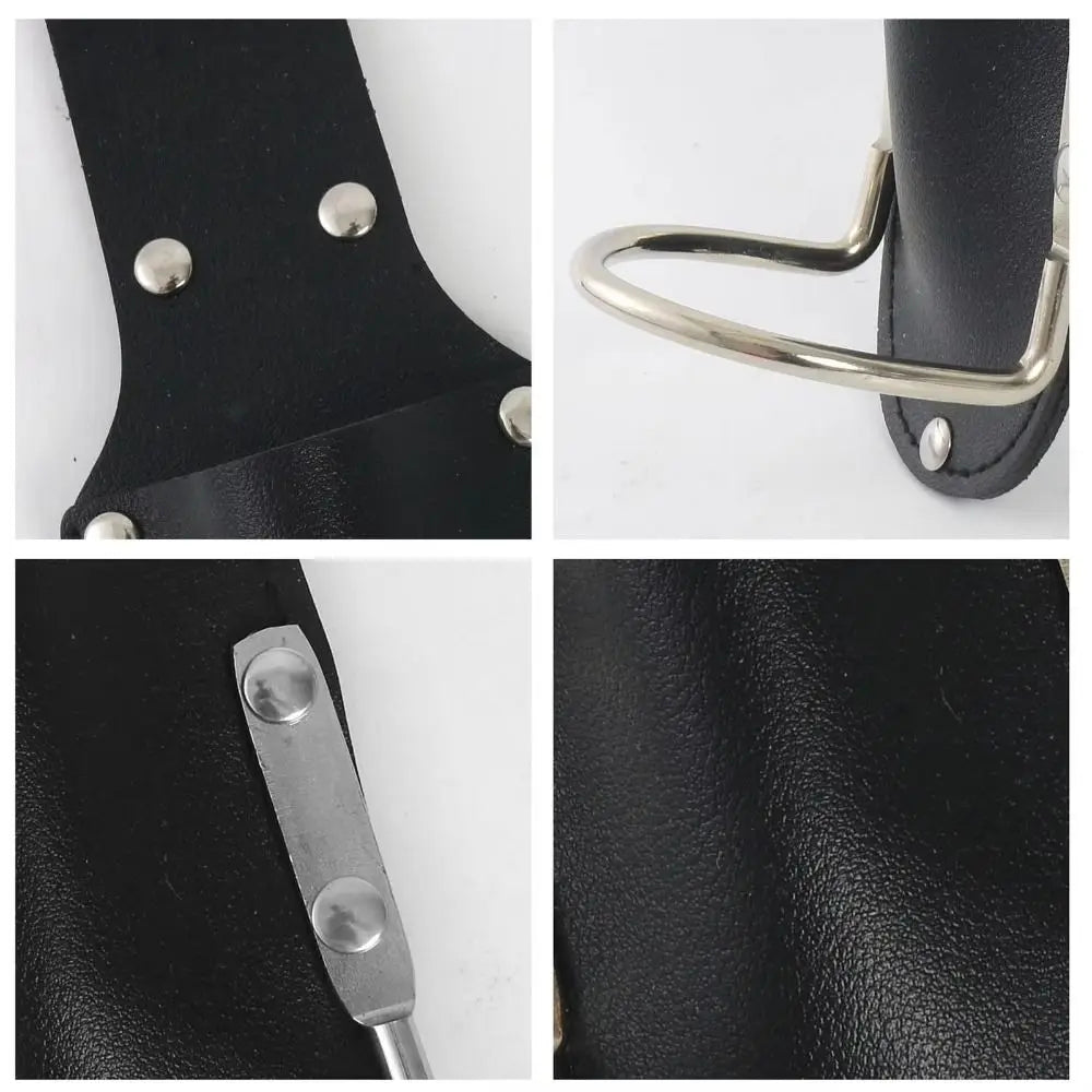 Black PU leather hammer holder with belt clip