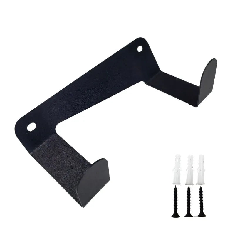 Heavy-duty metal wall tool rack with drill holder