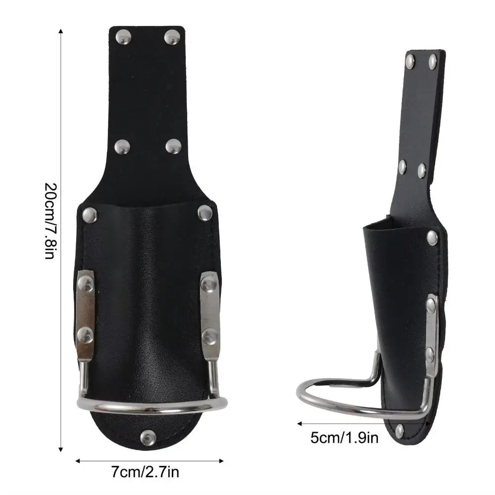 Black PU leather hammer holder with belt clip