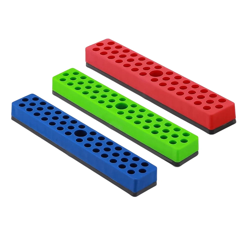 43-hole magnetic hex bit organizer for 1/4 inch bits