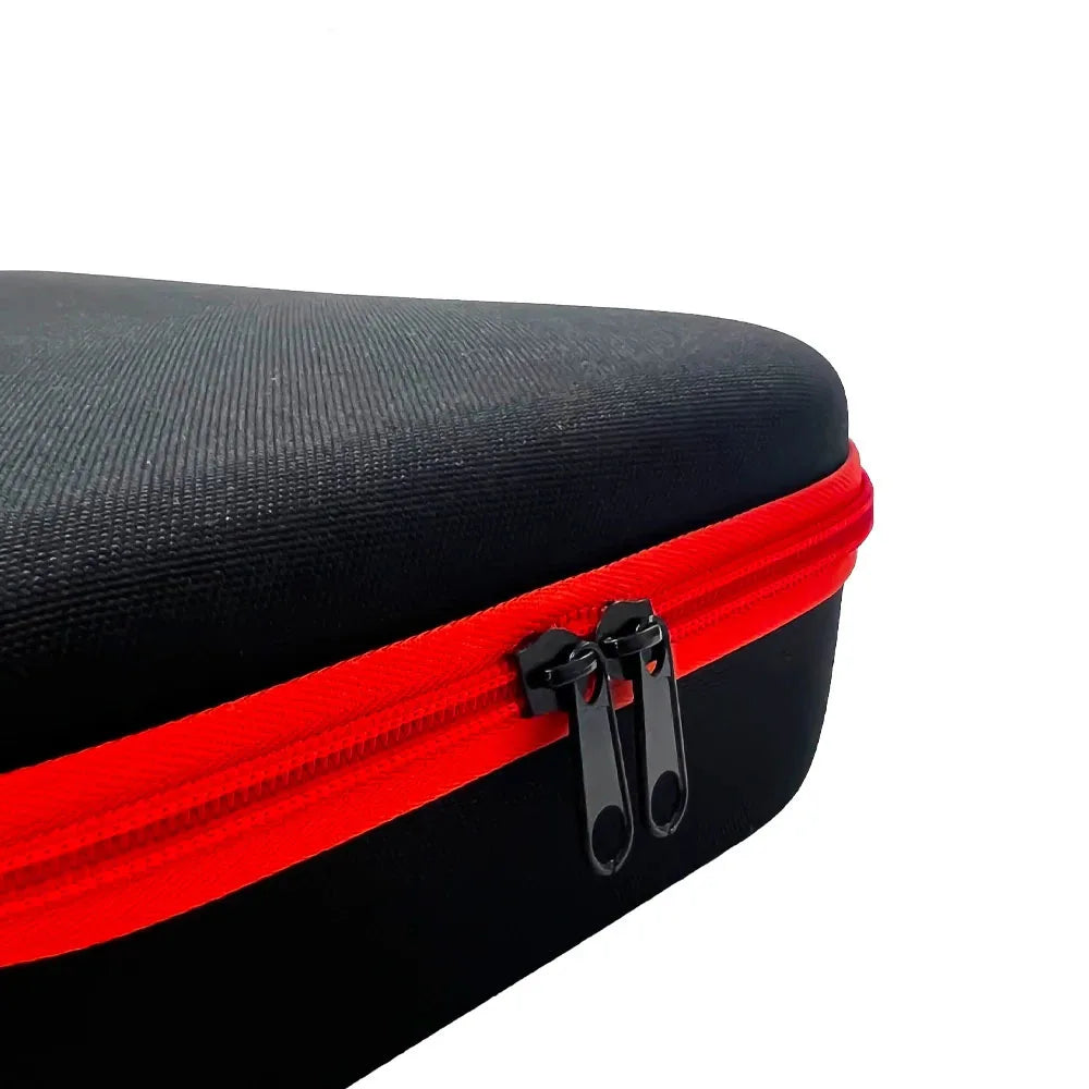 Large waterproof electrician tool bag with red trim