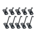Black square-hole pegboard hooks 5-pack