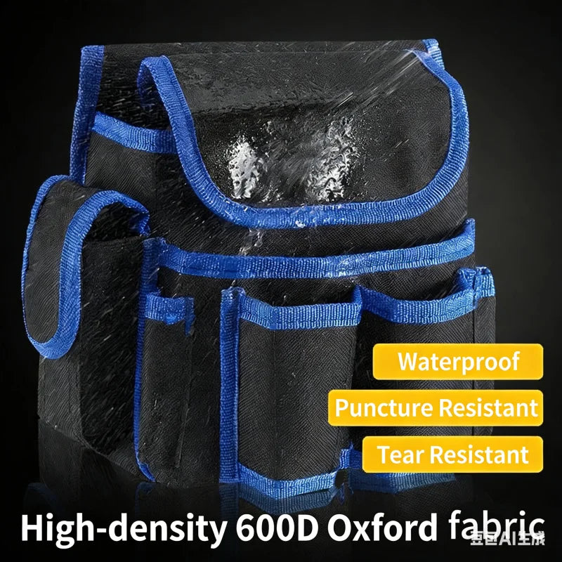 Heavy-duty electrician waist tool bag