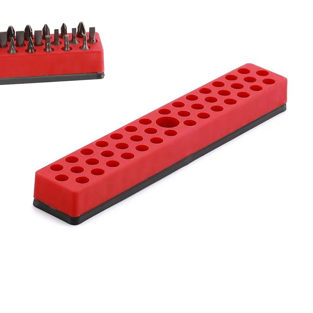 43-hole magnetic hex bit organizer for 1/4 inch bits