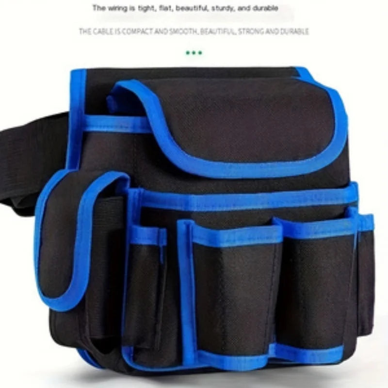 Heavy-duty electrician waist tool bag